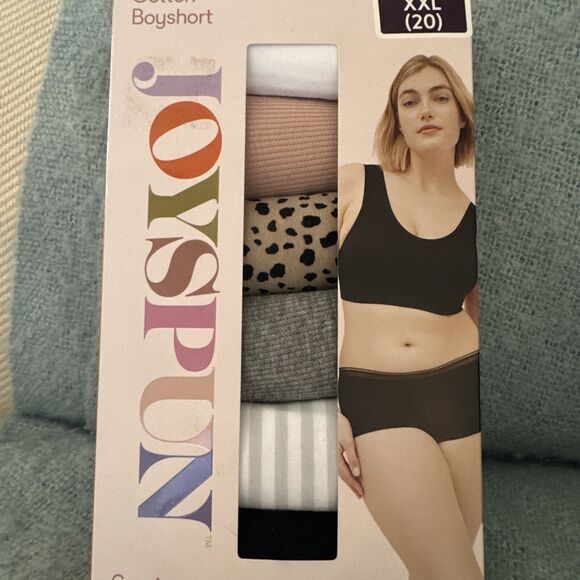 Joyspun 6 Pair Cotton Boyshort Underwear -- Size XXL ( 20 ) - Picture 2 of 4